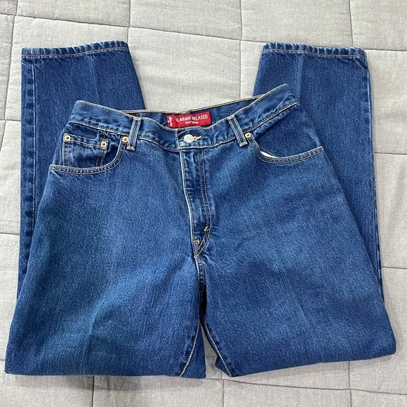 Levi’s Y2K Classic Relaxed Tapered Leg 550 Jeans Sz 12 MIS S - Picture 2 of 9